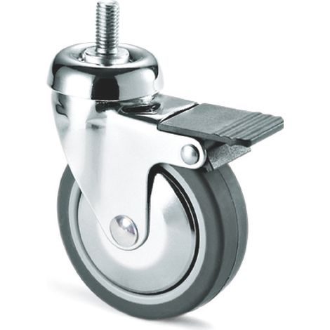 Avo RUOTA GIREVOLE PER MOBILI+FRENO art.220CBISB mm. 60-perno M10x20 8.00 pz