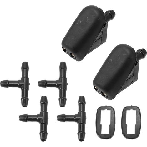 Washer Nozzle Kit For Fiesta 2001-2007 Windscreen Spray Nozzles Washer Jets No.1442176 2Pcs Gaskets 4Pcs T Connector (1/5)