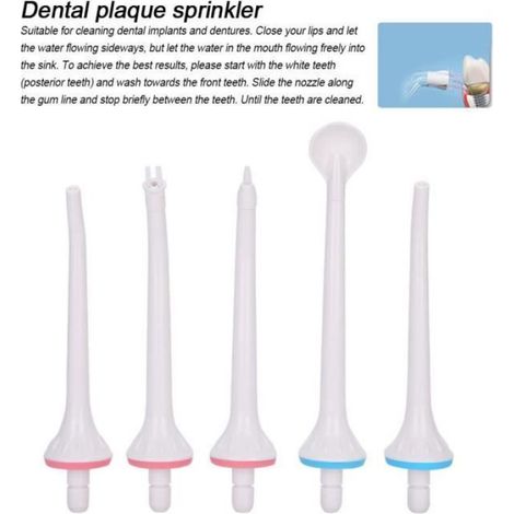 YOSOO Embout d'irrigateur oral Embout de Remplacement pour Irrigateur Oral Hydropulseur Machine de Nettoyage des Dents(Blanc ) (1/4)