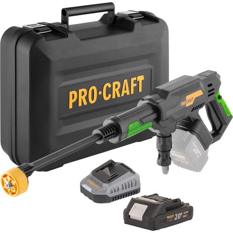 Idropulitrice a batteria Procraft CW20bb 20 V 30 bar 180 l/h Brushless + 1x batteria 2,0 Ah + caricabatteria + valigetta