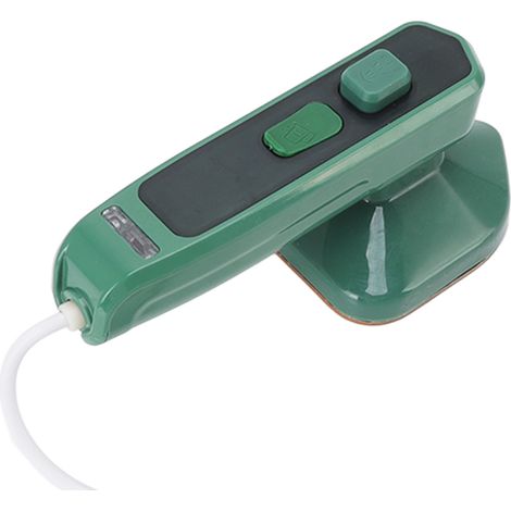Fer à repasser vapeur portable et léger, mini-fer à repasser vapeur, prise UE 220 V, vert, idéal pour la maison, les voyages et les dortoirs. (1/5)