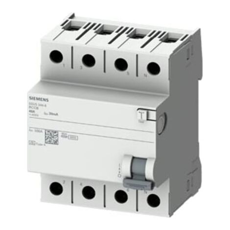 Siemens FI-Schutzschalter Typ A 5SV5344-6KL 30mA 40A