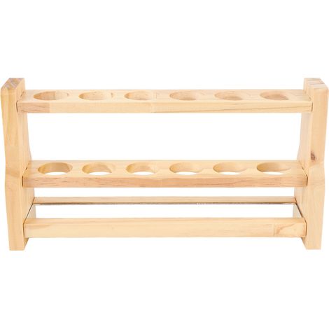 Aufbewahrungsständer für Reagenzgläser aus Holz, multifunktionaler runder Halter mit 6 Löchern für den Heimlaborbereich, 31 mm / 1,22 Zoll (1/5)