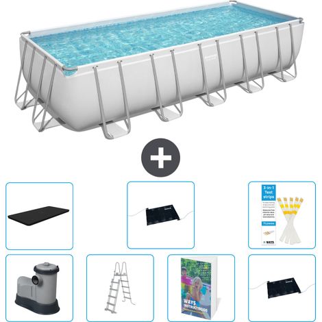 Bestway Power Steel Rechteckig - 640x274x132 cm - 8-teilig S562