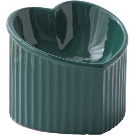Ciotola rialzata in ceramica per gatti con funzione anti-vomito. Ciotole piatte, delicate sui baffi del gatto, per una digestione ottimale. (1/5)