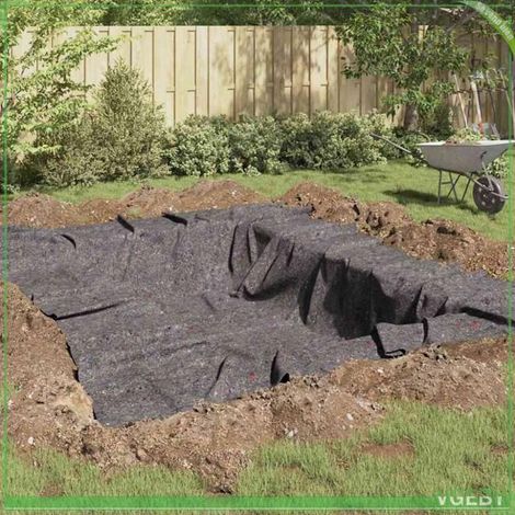 4013439 Feutre de bassin Gris 1 x 10 m Polyester et coton (1/5)