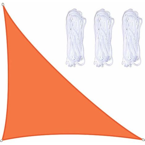 Voile d'ombrage à angle droit 3 x 4 x 5 m avec 3 cordes, pour jardin, terrasse, fête, cour, camping-LIAIKI (1/5)