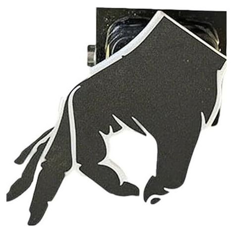 Circle Hand Game Trailer Hitch Cover - Funny Trailer Hook Cover Decoration - Black -