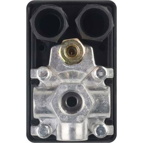 Régulateur de Pression D'air 220V Soupape de Compresseur D'air 4 Trous Commutateur de Compresseur D'air pour Une Femeo (1/4)
