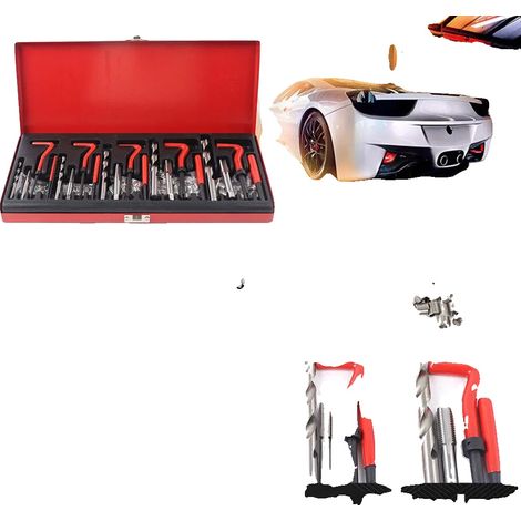 Kit de réparation de filetage, M5, M6, M8, M10, M12, ensemble de 131 pièces (1/5)