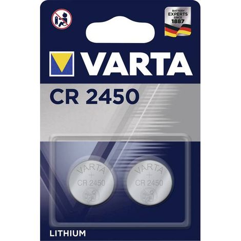 Pila de litio 3v 570mAh CR2450 VARTA - blister de 2 - 6450101402 (1/2)