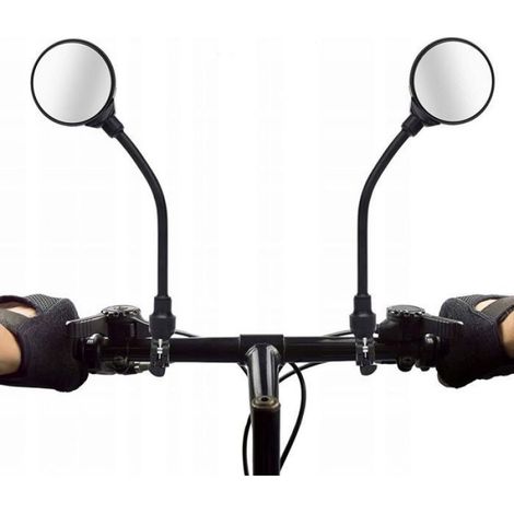 Rétroviseur Vélo - Réglable 360° - Convexe - Fixation Tige De Guidon Et Cintre - Lot De 2 (1/3)
