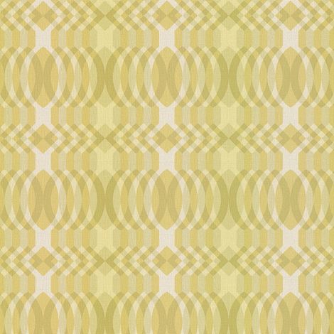 Papier peint rétro Profhome 395341 papier peint intissé gaufré à chaud légèrement texturé avec un dessin graphique mat vert vert-jaune blanc crème 4,5 m2