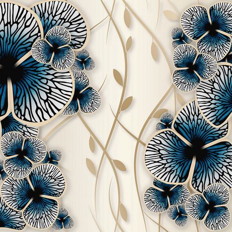 Papier peint panoramique - Fleurs - 130 cm x 130 cm (1/2)