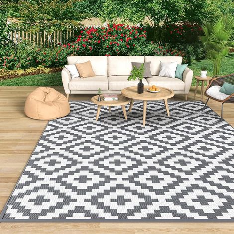Tapis Exterieur Resistant Pluie 150 x 240 cm, Gris (1/5)