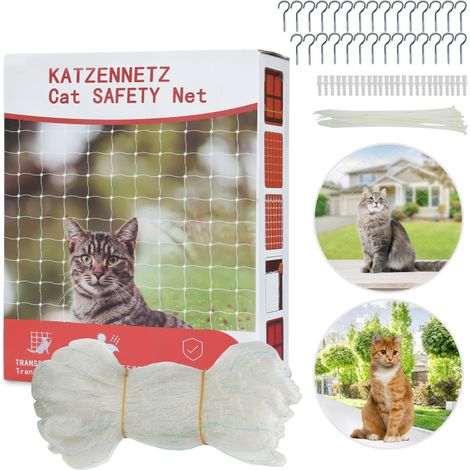 SWANEW Rete per gatti Altri accessori per gatti Rete di sicurezza per gatti Rete per balconi Protezione per uccelli 3x8m (1/5)