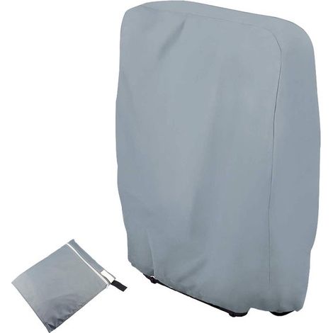 Allecto Premium - Telo protettivo per sedia a sdraio pieghevole da giardino  Antipolvere  Impermeabile  Protezione UV  Oxford 210D  Sedia relax  Grigio  W71 (1/5)