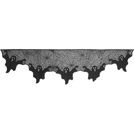 Nappe/chemin de table en polyester avec écharpe de cheminée pour Halloween, style 4, idéale pour les fêtes à thème et les maisons hantées. (1/5)