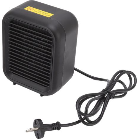 800W Black Air Heater, Small Ceramic Heater, Anti-Tip Design, ABS Electric Heater for Home Office, EU Plug 220-240V (1/5)