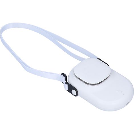 Mini-tragbarer, leiser Ventilator zum Umhängen, weiß, für Zuhause, Büro und im Freien. (1/5)
