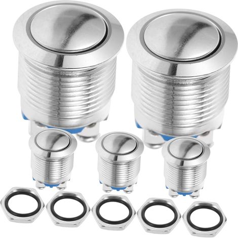 5 boutons-poussoirs inox momentané/étanche - pour automobile (1/5)