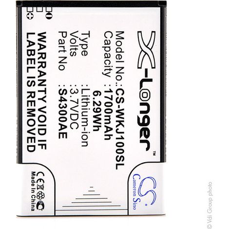 NX - Batterie téléphone, smartphone, GSM pour Wiko 3.7V 1700mAh - S4300AE (1/4)