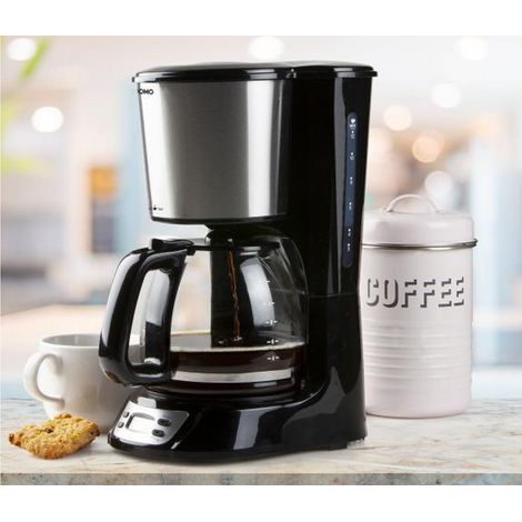 Edelstahl Kaffeemaschine für 12 Tassen - mit Glaskanne & Timer (1/5)