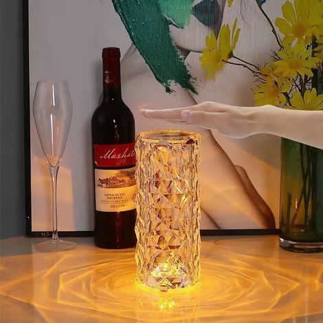 Lampe de chevet LED tactile en acrylique PMMA, 16 couleurs (1/5)