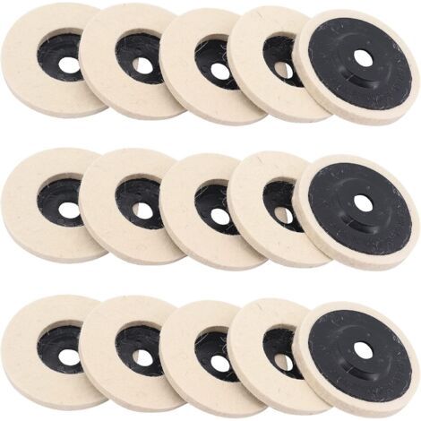 Disque de Polissage, 15 Pcs 4 Pouce 100mm Laine Disque de Polissage pour Meuleuse d'angledengyank (1/4)
