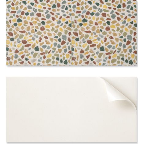Paquete de baldosas de vinilo autoadhesivas con estampado de mosaico de piedra, 6x60x30 cm.