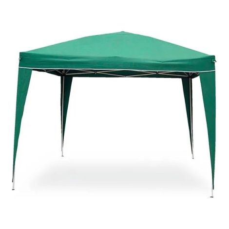 Gazebo pop-up vert en acier 3x3 m