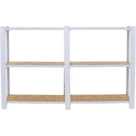 Etagère Légère Sans Vis Officlick 3/300 Wood 1600 Blanc/osb Blanc/osb 1000x1600x300 - Simonrack (1/5)