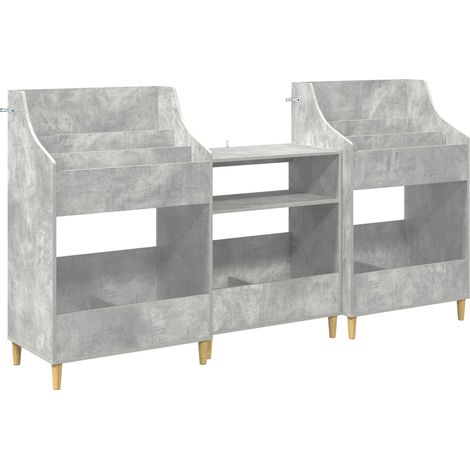Set di Mensole per Media 3 pz Grigio Cemento 212 x 46 x 112 cm vidaXL (1/5)
