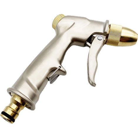 Pistolet de lavage haute pression corps alliage zinc tête cuivre pulvérisateur arrosage jardin domestique (1/4)