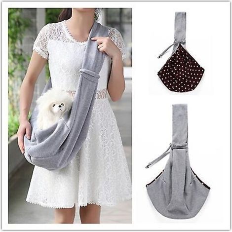 Sac à dos pliable gris portable pour chat (1/5)