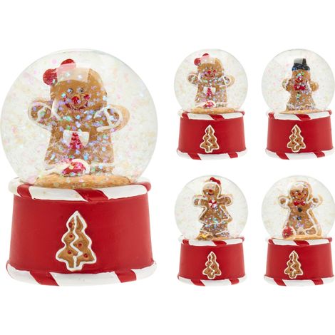 Sfera d'acqua natalizia 6 cm modello assortito PERAGA CHRISTMAS