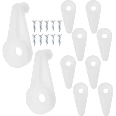 Unomor 100 Clips de fixation pour miroirs et portes vitrées (1/5)