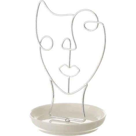 Porte bijoux visage argent (1/4)