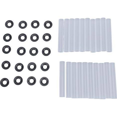 Geräuscharme Lagerhülsen für Garagentorscharniere, 11 mm Innendurchmesser, 80 mm Länge, Lagerachsenmuttern, Lagerdichtungen (1/5)
