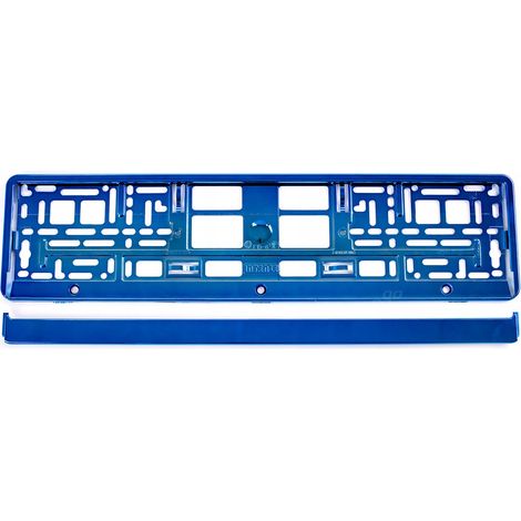 Cornice portatarga blu metallizzata AMIO-03174