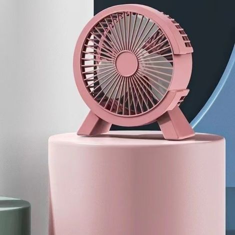 Mini ventilateur de table rechargeable USB, portable et compact, idéal pour les étudiants, les dortoirs, les ordinateurs, la maison ou le bureau (rose). (1/3)