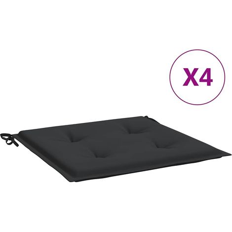 Maison Exclusive - Cuscini per Sedia 4 pz Neri 50x50x4 cm in Tessuto Oxford