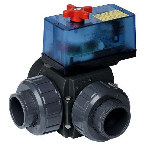 Praher 3-Wege-Kugelhahn Ø 50mm mit elektrischem Stellmotor