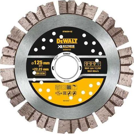 Disco de desbaste DeWALT DT90294-QZ para amoladora angular, diámetro de 125 mm, grosor de 2.6 mm, compatible con materiales duros como piedra, cerámica y vidrio, paquete de 1 pieza.