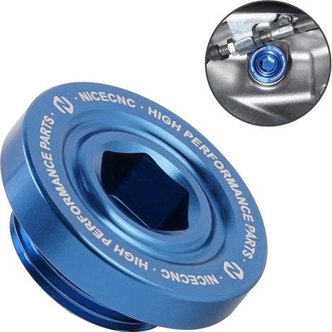 Tapón de drenaje de aceite, junta tórica de goma, compatible con modelos Yamaha, azul (1/2)