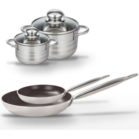 Lot Poêles 24cm & 32cm Elo Bistro Line avec Faitouts 12cm & 16cm (1/5)