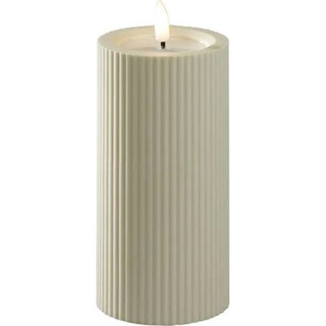 Konstsmide 1662-970 Bougie à LED beige blanc chaud (l x H) 7.4 cm x 15 cm minuteur (1/4)