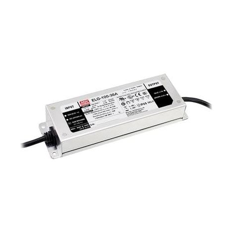 MEAN WELL ELG-100-48AB-3Y DRIVER DE LED À TENSION CONSTANTE 96 W 1 - 2 A 43.2 - 52.8 V/DC FONCTION DIMMEUR 3 EN 1, MONTAGE SUR D