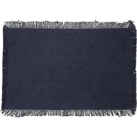 Set de table à franges Bleu 45x30 cm (1/2)