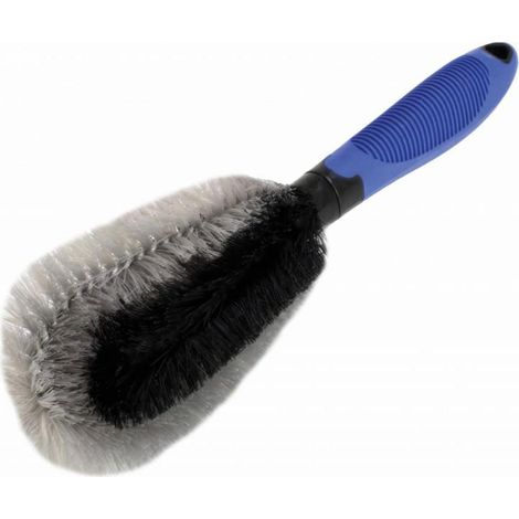 Satra, cepillo de limpieza doble cara, herramienta multiuso, cerdas suaves y duras para autos y hogar, diseño ergonómico y resistente, color estándar